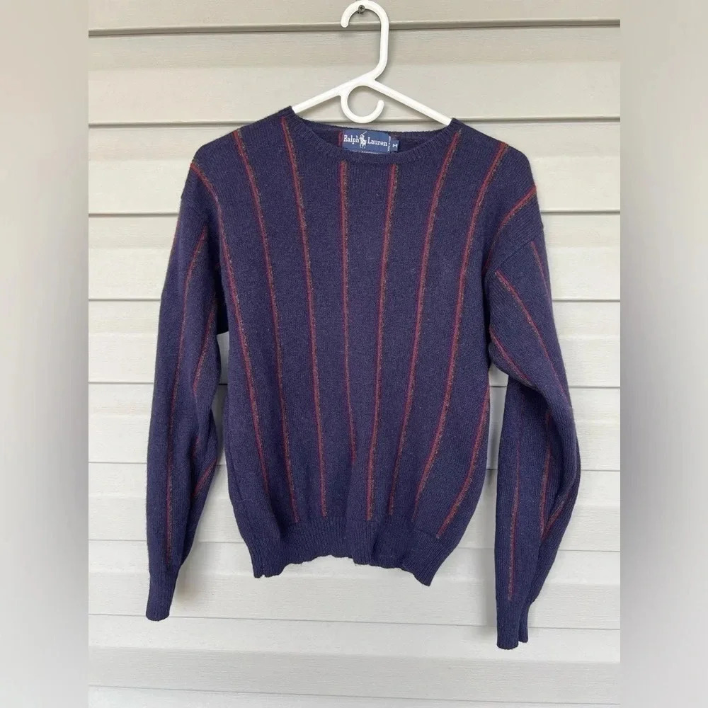 Vtg Polo Ralph Lauren LambsWool Sweater Mens Sz M